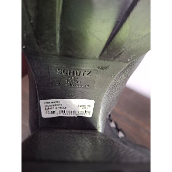 Schutz Women's Zhara Black Lace-up Boots/NWT, Sz 10.5B - Picture 7 of 8